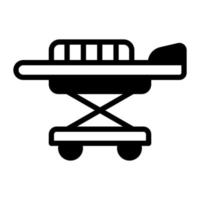 stretcher, paramedic icon, healthcare and medical icon. vector