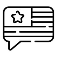 message, chat icon, vector design usa independence day icon.