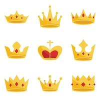 Crowns Icon Set vector