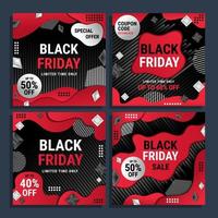 Black Friday Social Media Posts vector