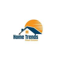 modern home trends real estate logo template vector