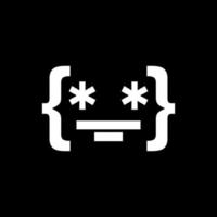 simple code face logo desin vector template