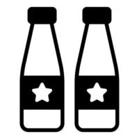 botella de bebida, icono de bebida, diseño vectorial icono del día de la independencia de EE.UU. vector