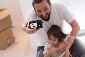 selfie father and son photo