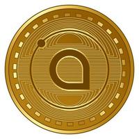 gold futuristic siacoin cryptocurrency coin vector illustration