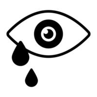 eye tears, drops icon, healthcare and medical icon. vector