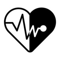 cardiología, ícono cardíaco, atención médica e ícono médico. vector