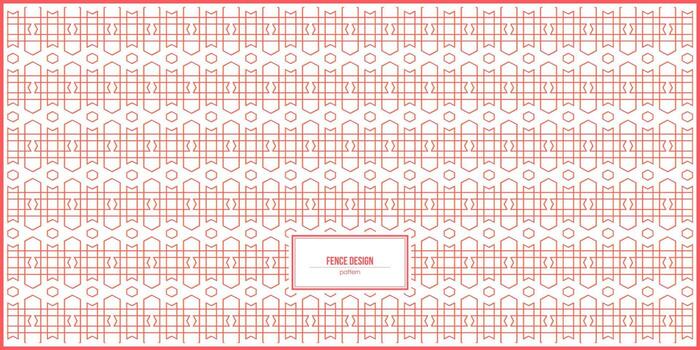 Diseño de patrón de valla simétrica de 2 capas con vector