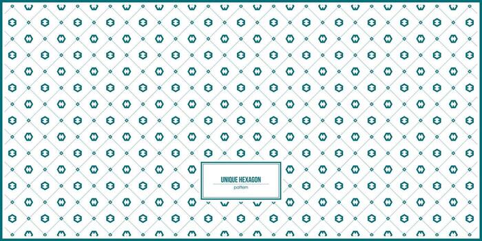 unique hexagon pattern inside rhombus shape vector