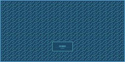 simple sea waves design pattern vector