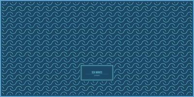 simple sea waves design pattern vector