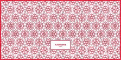 super crowd shape of red hexagon pattern vector