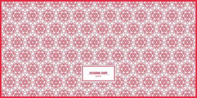 super crowd shape of red hexagon pattern vector