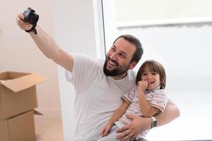 selfie father and son photo