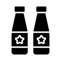 botella de bebida, icono de bebida, diseño vectorial icono del día de la independencia de EE.UU. vector