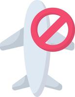 forbidden flight icon, healthcare and medical icon. vector