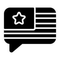 message, chat icon, vector design usa independence day icon.