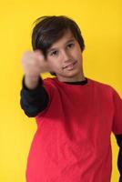 retrato de un niño feliz foto