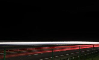 car trails in night photo