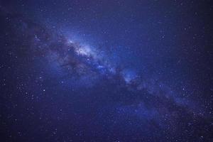 Milky way galaxy with stars and space dust in the universe, Long exposure photograph, with grain. photo