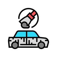 sanding of car color icon vector illustration