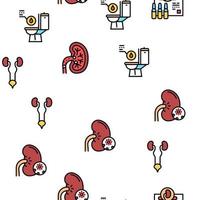 Nephritis Kidneys Vector Seamless Pattern