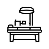 operating table line icon vector illustration