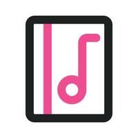 Music File Album Icon with Two Tone vector