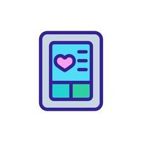 electronic display with tonometer buttons icon vector outline illustration