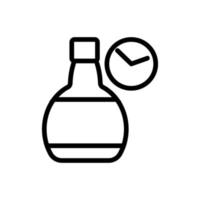Whisky bottle icon vector. Isolated contour symbol illustration vector