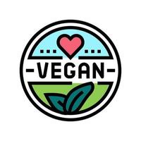 ilustración de vector de icono de color cosmético vegano