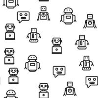 Robot High Technology Vector Seamless Pattern