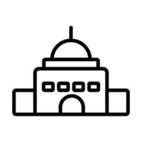 government building icon vector. Isolated contour symbol illustration vector