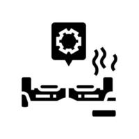 electric scooter repair glyph icon vector illustration