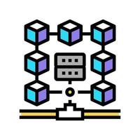 data system color icon vector illustration