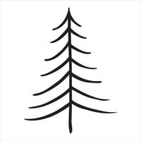 dibujo vectorial al estilo de garabato. árbol de Navidad. dibujo simple de un árbol de navidad abstracto. vector