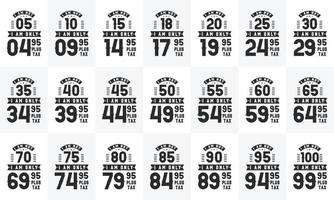 Birthday design bundle. Retro Vintage Birthday Typography bundle. I'm not 5, 10, 15, 10, 15, 18, 20, 25, 30, 35, 40, 45, 50, 55, 60, 65, 70, 75, 80, 85, 90, 95, 100 years of childhood vector