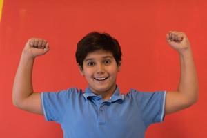 Portrait of a happy young boy photo