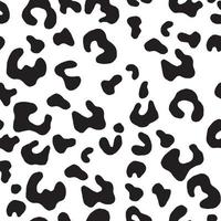 patrón de vectores sin fisuras. dibujo en blanco y negro de un leopardo, príncipe de la moda animal aislado en un fondo blanco. diseño minimalista para tela, textil, envoltura, papel pintado.