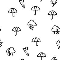 Thunder And Lightning Vector Seamless Pattern