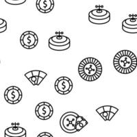 Roulette Vector Seamless Pattern