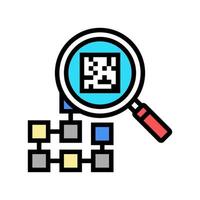 research neural network color icon vector illustration