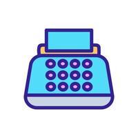 typewriter icon vector. Isolated contour symbol illustration vector