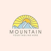 mountain logo design template style vector