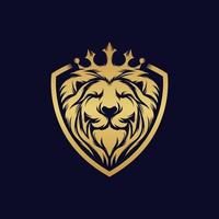 plantilla de vector de diseño de logotipo de rey león