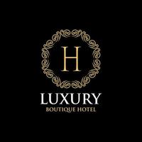 Luxury logo design letter h vector