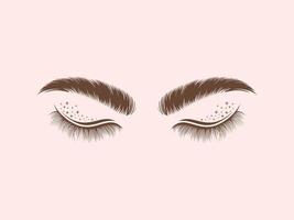 Eyelash extension logo Vector illustration