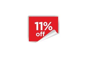 11 discount, Sales Vector badges for Labels, , Stickers, Banners, Tags, Web Stickers, New offer. Discount origami sign banner.