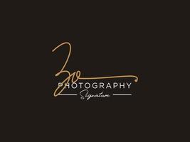 Letter ZO Signature Logo Template Vector