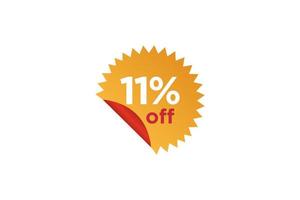 11 discount, Sales Vector badges for Labels, , Stickers, Banners, Tags, Web Stickers, New offer. Discount origami sign banner.